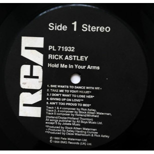 Rick Astley ‎- Hold Me In Your Arms 1988 UK Vinyl LP ***READY TO SHIP from Hong Kong***